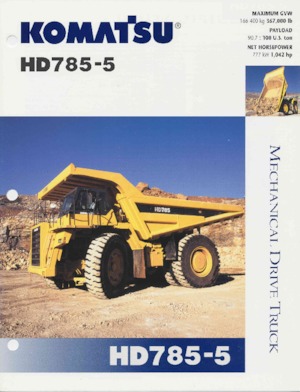 Merevvázas dömperek Komatsu HD785-5
