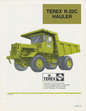 Merevvázas dömperek Terex R-22C