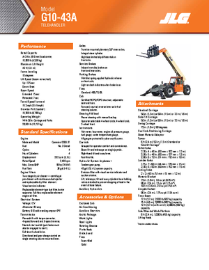 Teleszkópos rakodók JLG G 10-43 A