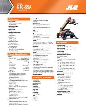 Teleszkópos rakodók JLG G 10-55 A