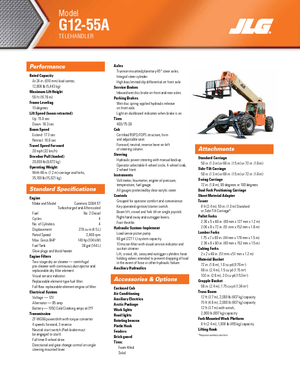 Teleszkópos rakodók JLG G 12-55 A
