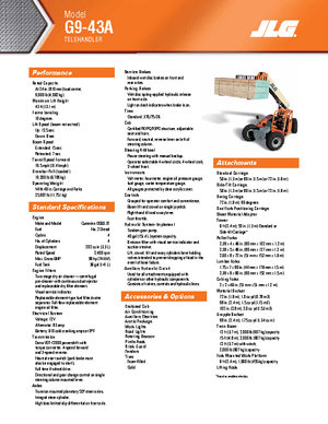 Teleszkópos rakodók JLG G 9-43 A