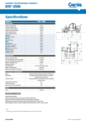 Teleszkópos rakodók Genie GTH-2506