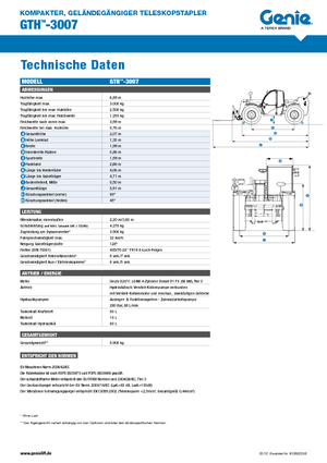 Teleszkópos rakodók Genie GTH-3007