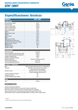 Teleszkópos rakodók Genie GTH-3007