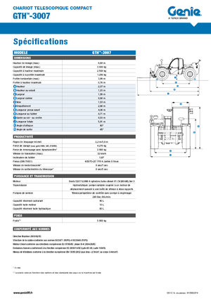 Teleszkópos rakodók Genie GTH-3007