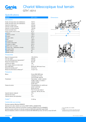 Teleszkópos rakodók Genie GTH4014