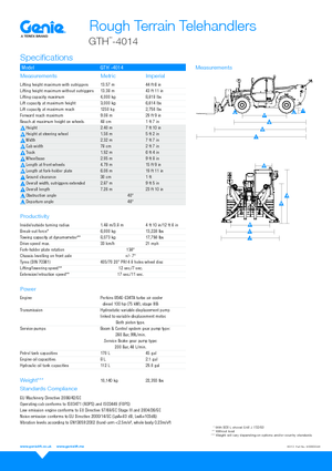 Teleszkópos rakodók Genie GTH4014