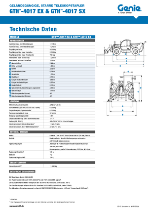 Teleszkópos rakodók Genie GTH-4017 EX
