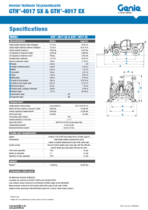 Teleszkópos rakodók Genie GTH-4017 EX