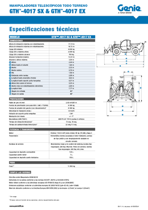 Teleszkópos rakodók Genie GTH-4017 EX