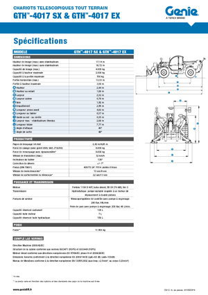 Teleszkópos rakodók Genie GTH-4017 EX