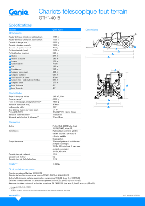 Teleszkópos rakodók Genie GTH4018