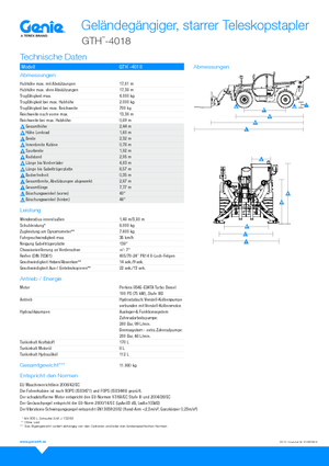 Teleszkópos rakodók Genie GTH4018