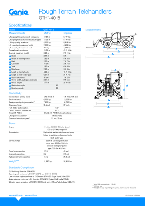 Teleszkópos rakodók Genie GTH4018