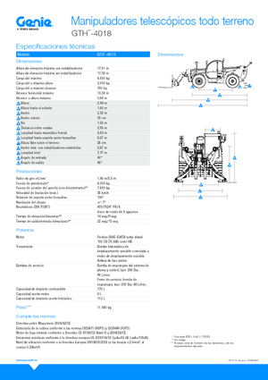 Teleszkópos rakodók Genie GTH4018
