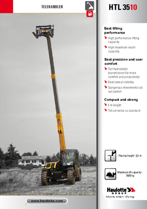 Teleszkópos rakodók Haulotte HTL3510