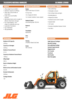Teleszkópos rakodók JLG L 2906 H