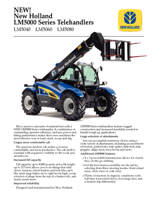 Teleszkópos rakodók New Holland LM 5060 (250)