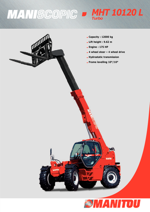 Teleszkópos rakodók Manitou MHT 10120 L Turbo