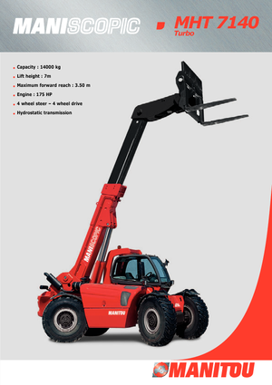 Teleszkópos rakodók Manitou MHT 7140