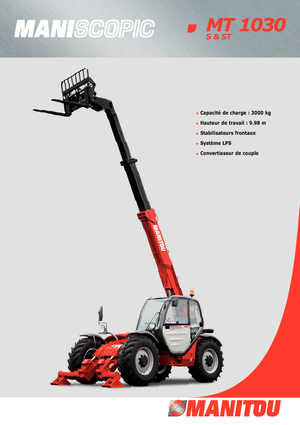 Teleszkópos rakodók Manitou MT 1030 S Evolution
