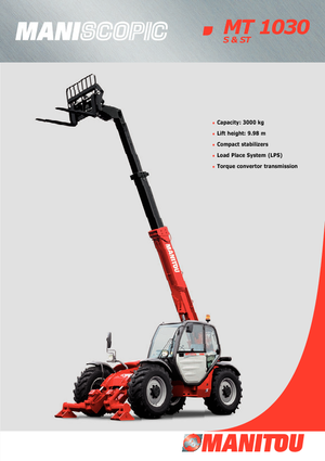 Teleszkópos rakodók Manitou MT 1030 S Evolution