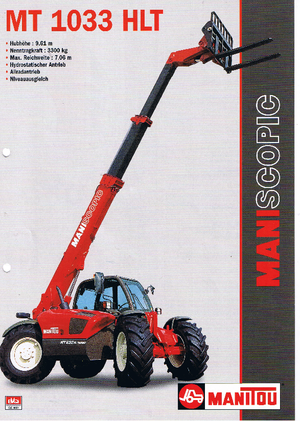 Teleszkópos rakodók Manitou MT 1033 HLT