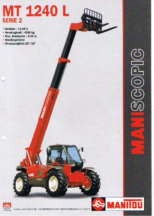 Teleszkópos rakodók Manitou MT 1240 L