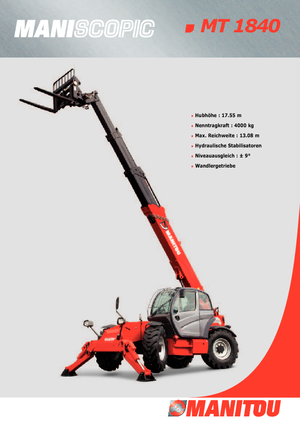 Teleszkópos rakodók Manitou MT 1840 Comfort