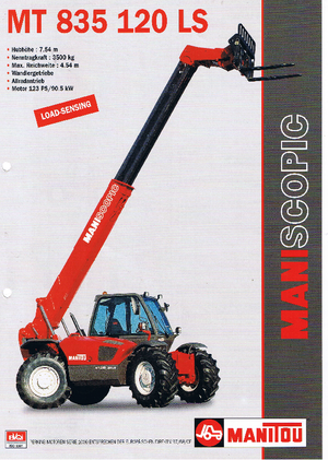 Teleszkópos rakodók Manitou MT 835 T 120 LS