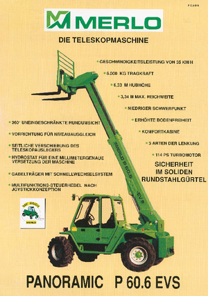 Teleszkópos rakodók Merlo P 60.6 EVS