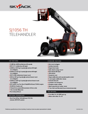 Teleszkópos rakodók Skyjack SJ1056 TH