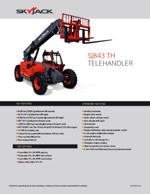 Teleszkópos rakodók Skyjack SJ843 TH