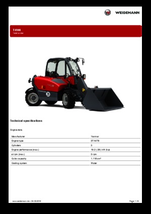 Teleszkópos rakodók Weidemann T4108