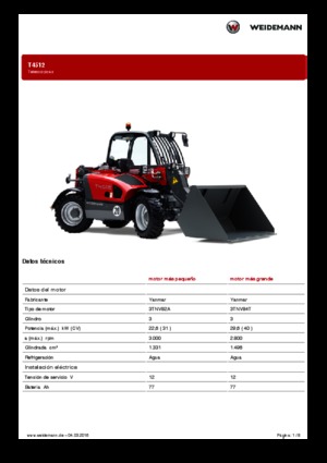 Teleszkópos rakodók Weidemann T4512
