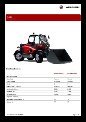 Teleszkópos rakodók Weidemann T4512