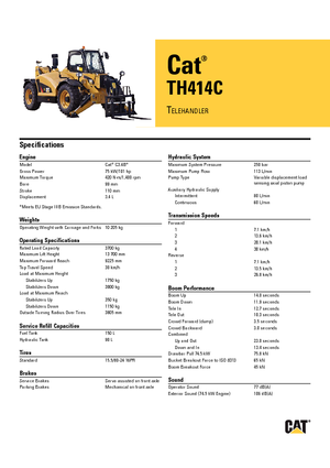 Teleszkópos rakodók Caterpillar TH414C