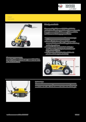 Teleszkópos rakodók Wacker Neuson TH627