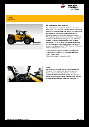 Teleszkópos rakodók Wacker Neuson TH744