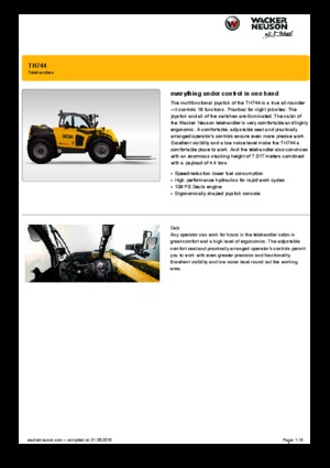Teleszkópos rakodók Wacker Neuson TH744