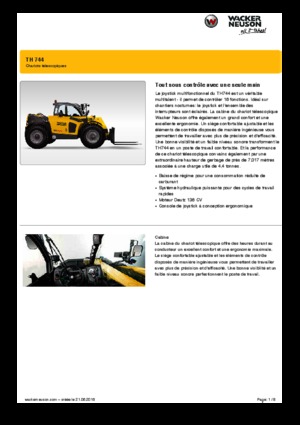 Teleszkópos rakodók Wacker Neuson TH744