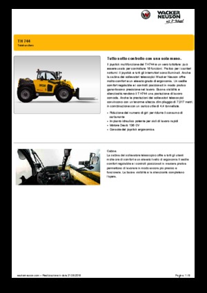 Teleszkópos rakodók Wacker Neuson TH744