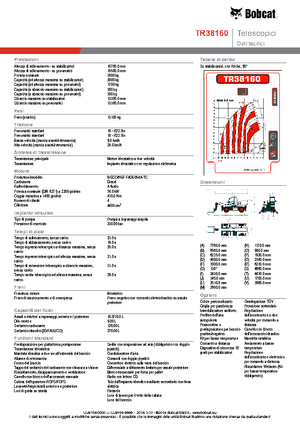 Forgó felsővázas teleszkóps rakodók Bobcat TR38160