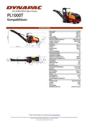 Burkolatmarók Dynapac PL 1000 T