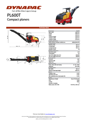 Burkolatmarók Dynapac PL 600 T