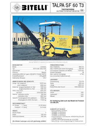 Burkolatmarók Bitelli SF 60 T3