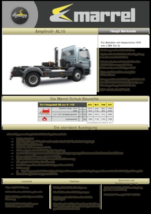 Konténer-emelőhorgos tehergépkocsik Marrel AL 10 DIN 41 B