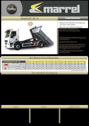 Konténer-emelőhorgos tehergépkocsik Marrel AL 14 DIN 56 S-B