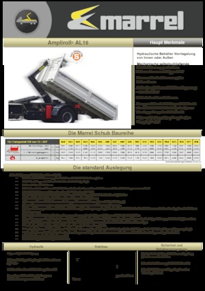 Konténer-emelőhorgos tehergépkocsik Marrel AL 16 DIN 58 S-B